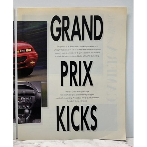 Pontiac Grand Prix Print Ad Vintage 1993 Sports Coupe Car Auto 90s - Picture 5 of 6